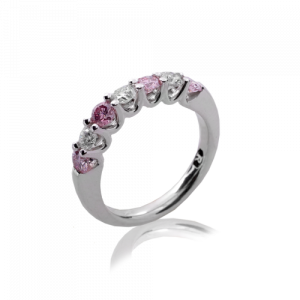 eternity ring with pink diamond ring julie-30205