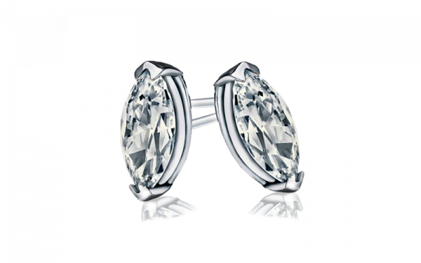 marquise diamond stud earrings