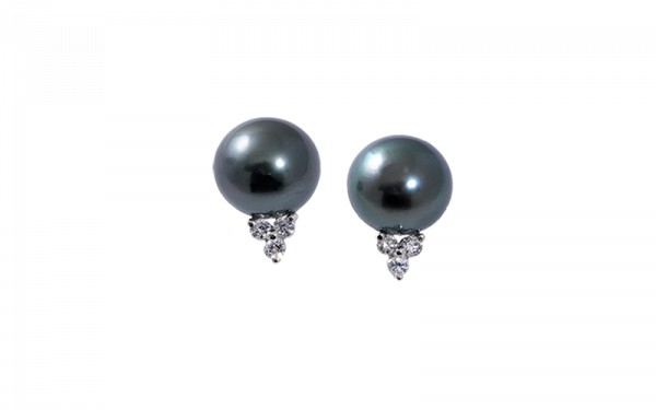 Classic Pearl & diamond studs