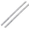 Platinum diamond cut curb link with bolt ring-28203