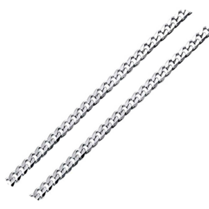 Platinum diamond cut curb link with bolt ring-28203
