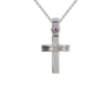 18ct White gold small square cross