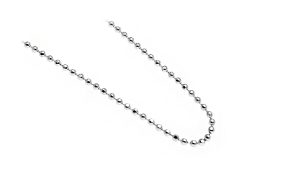 Platinum diamond cut ball chain_28215