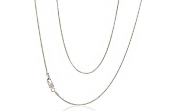 Platinum snake chain with parrot clip_28207Platinum snake chain with parrot clip_28207