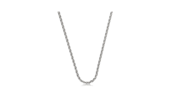 Platinum wheat chain with parrot clip-28619