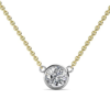 yellow gold diamond solitaire pendant_31086