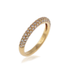 18 carat wedding ring with brilliant cut diamond pave set_24458