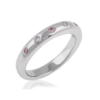 18 carat wedding ring with natural pink diamonds and white diamonds_24231