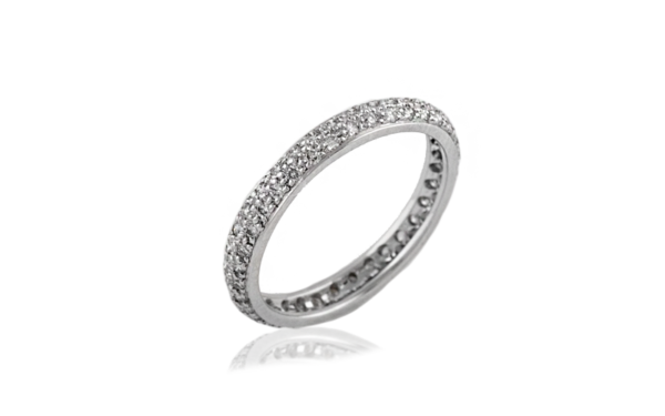 18 carat white gold wedding rin pave set_24088