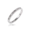 18 carat white gold wedding ring with channel set baguettes_26095