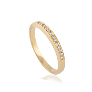 18 carat yellow gold fine wedding ring ladies grain set diamonds_26670