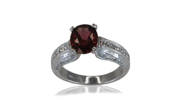 27975 front diamond & garnet