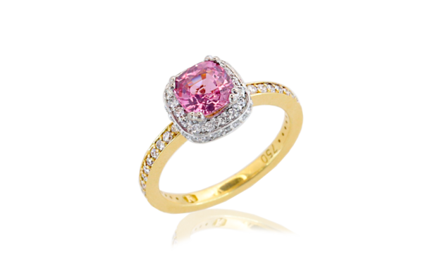 30078 pink sapphire with diamonds halo
