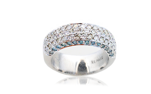 30173 B pave set white and blue diamonds