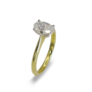 31012 B solitaire oval diamond ring
