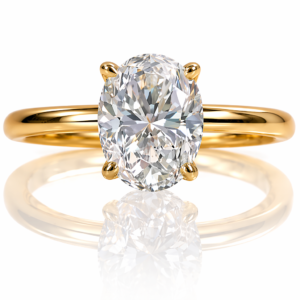 solitaire oval engagement ring
