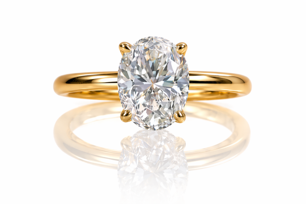 solitaire oval engagement ring