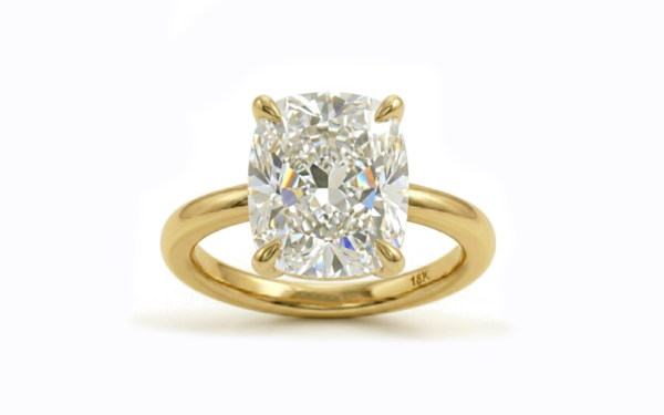 cushion cut solitaire engagement ring
