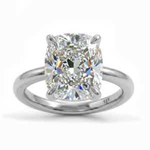 cushion cut solitaire engagement ring