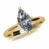 Avery solitaire Marquise cut yellow gold diamond ring