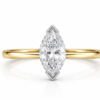 marquise cut diamond solitaire ring