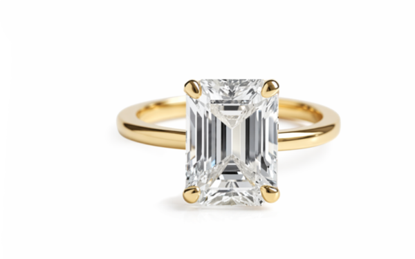 emerald cut solitaire engagement ring