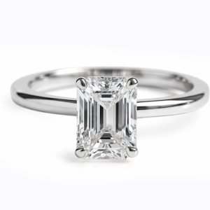 emerald cut solitaire engagement ring