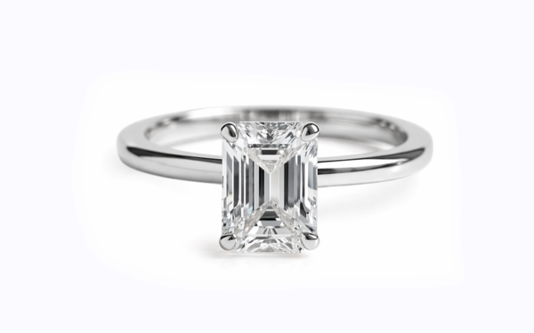 emerald cut solitaire engagement ring