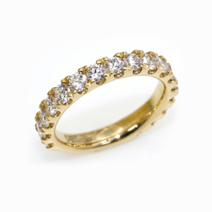 Diamond set wedding rings Azalea infinity band collection