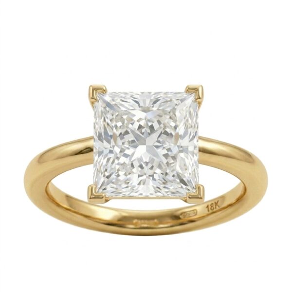 princess cut solitaire engagement ring