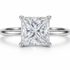Princess cut solitaire engagement ring