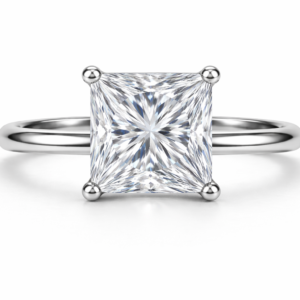 Princess cut solitaire engagement ring