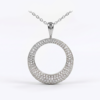 white gold large pave set pendant circular diamonds saturn 29163
