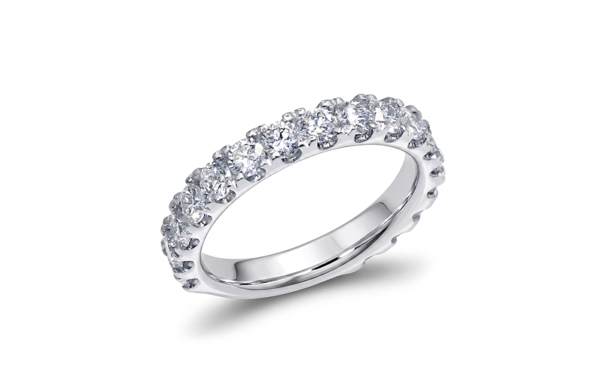 18ct white gold ladies diamond ring azalea design with brilliant cut diamonds