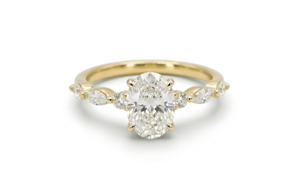 oval lab grown diamond ring