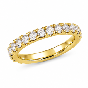 18ct yellow gold ladies diamond ring azalea design with brilliant cut diamonds